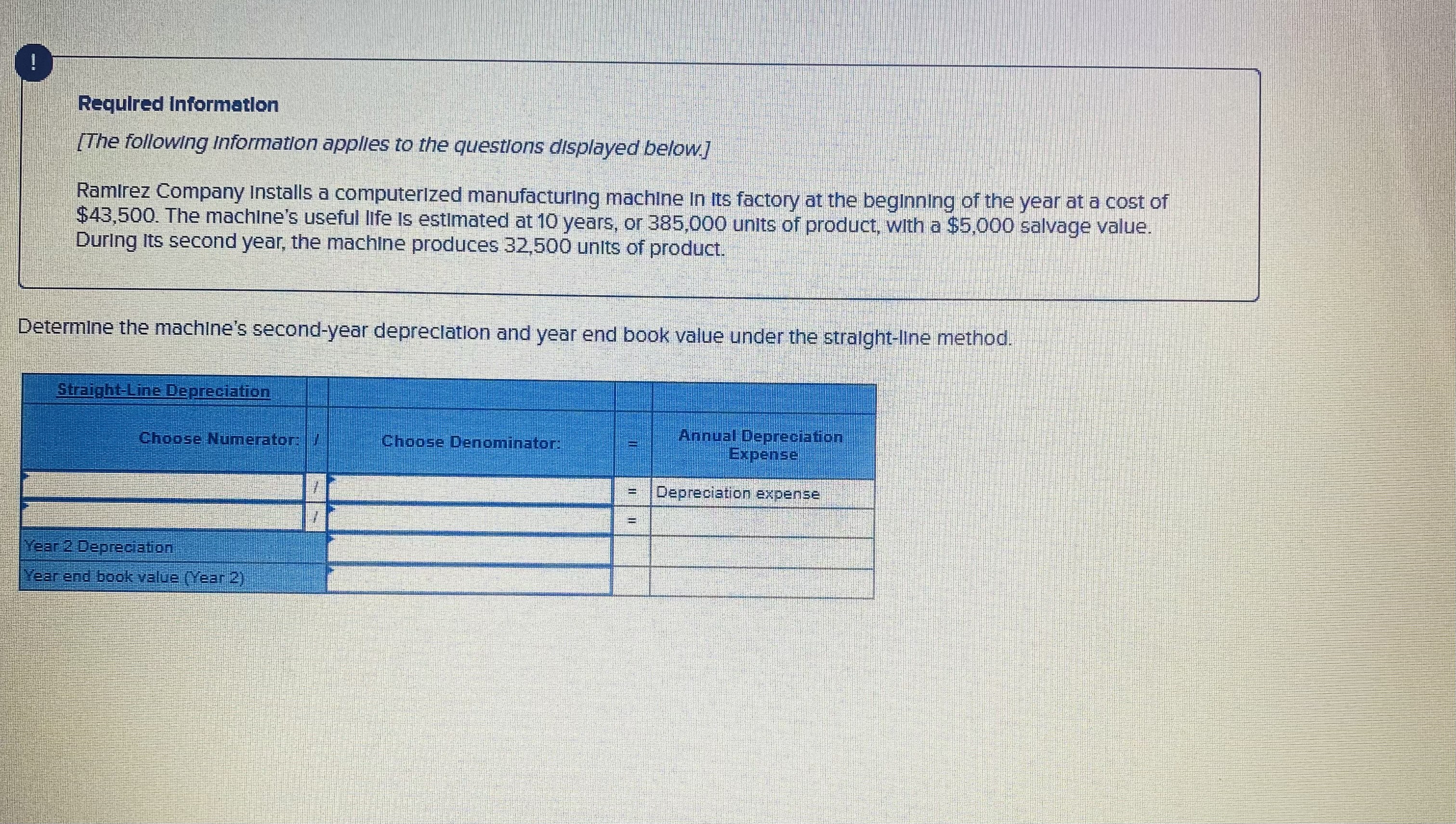 Chapter 8: Please provide tables with the right