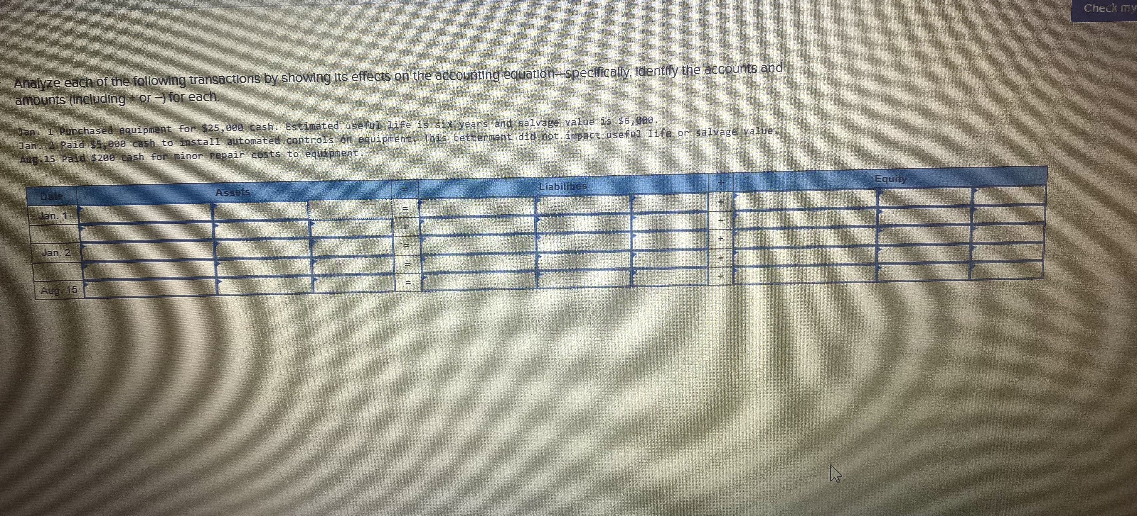 Chapter 8: Please provide tables with the right