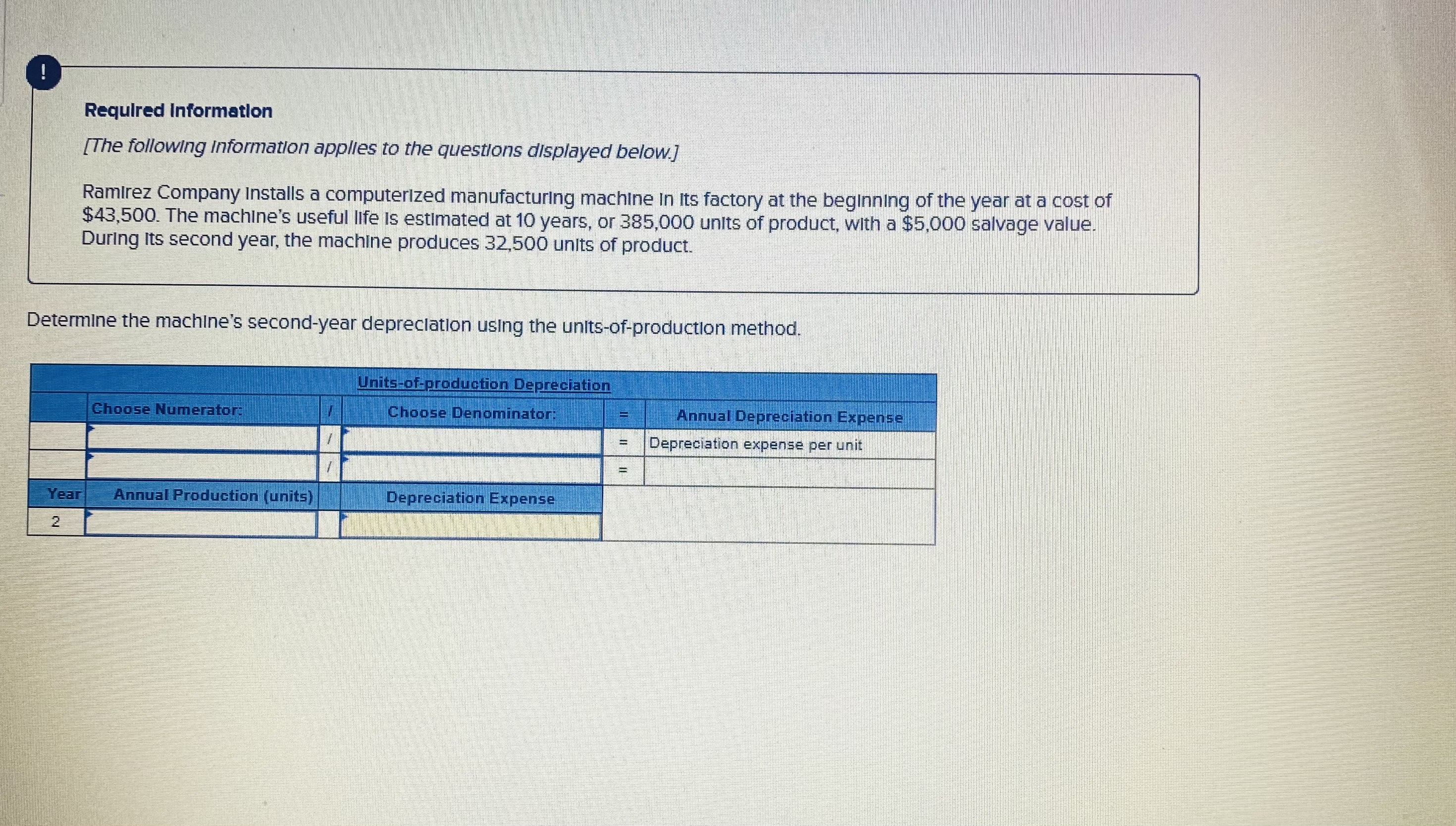 Chapter 8: Please provide tables with the right