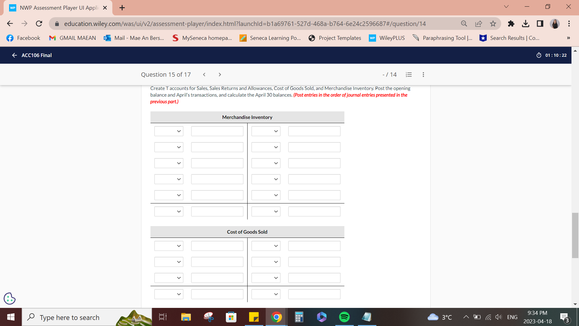 WP NWP Assessment Player UI Appli X + V X C