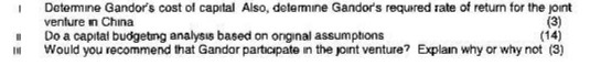 Determine Gandor's cost of capital Also,