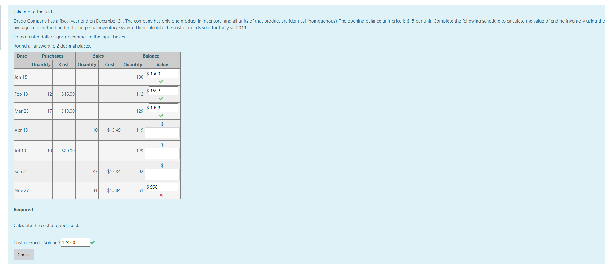 Take me to the text Drago Company has a fiscal