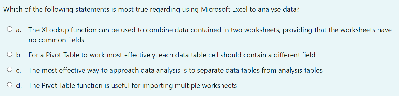 Which of the following statements is most true