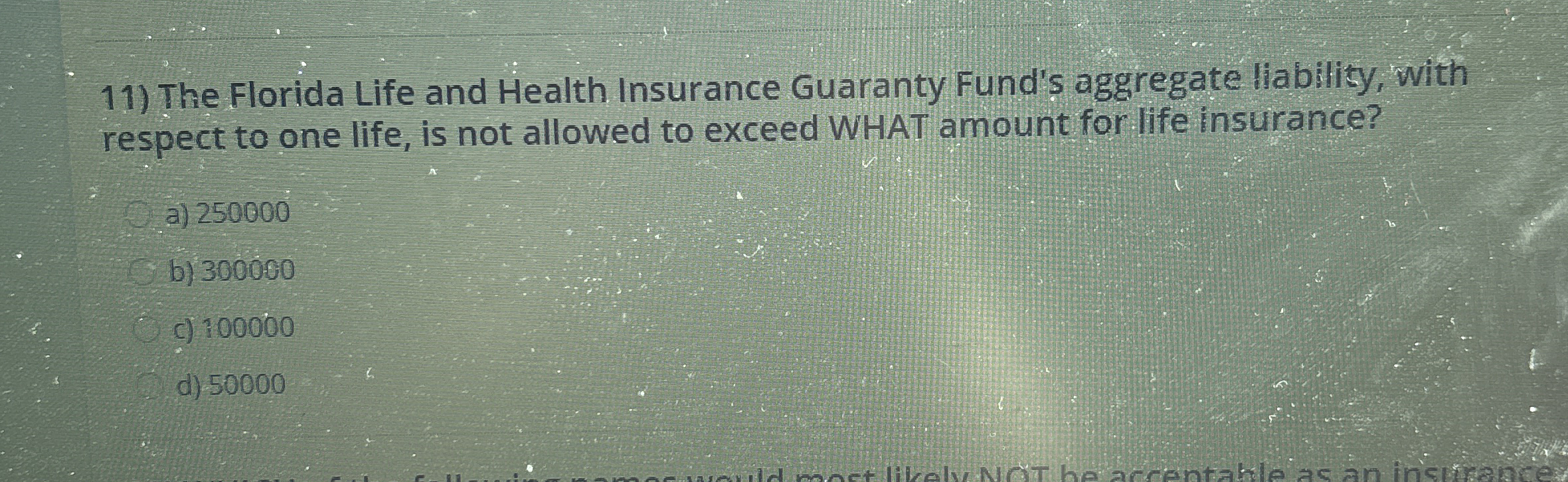 The Florida Life and Health Insurance Guaranty