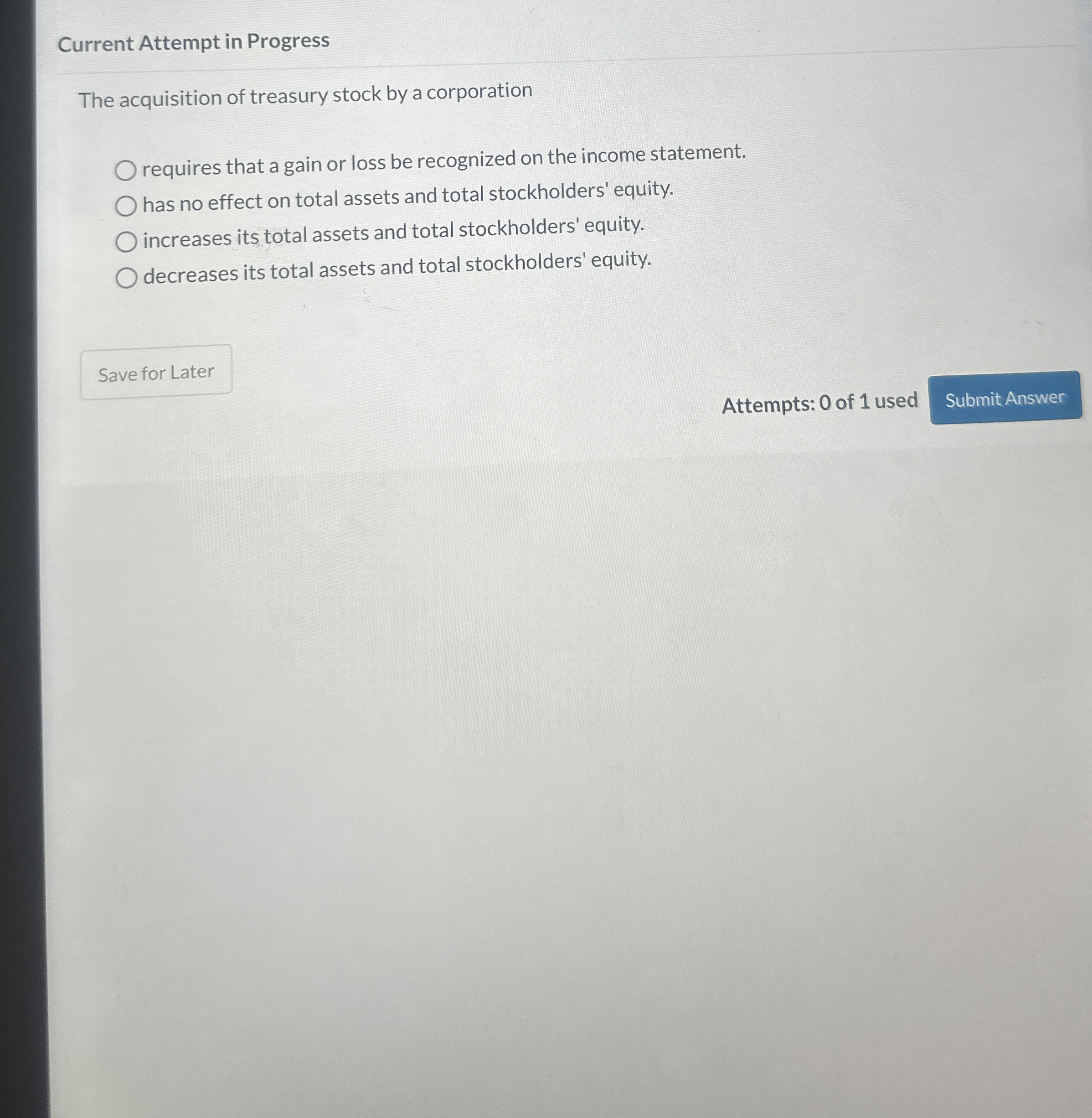 Current Attempt in Progress The acquisition of