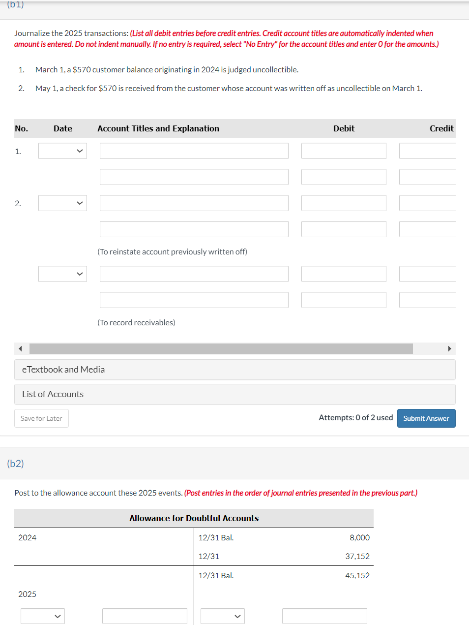 Presented below is an aging schedule for Crane