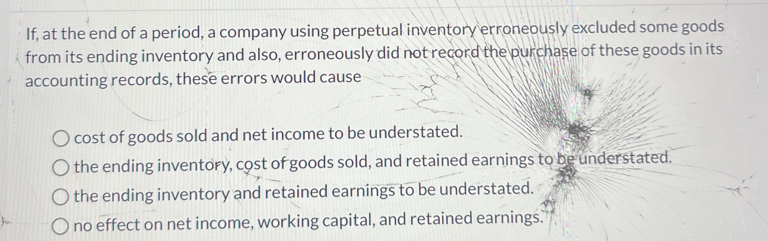 If , at the end of a period, a company using