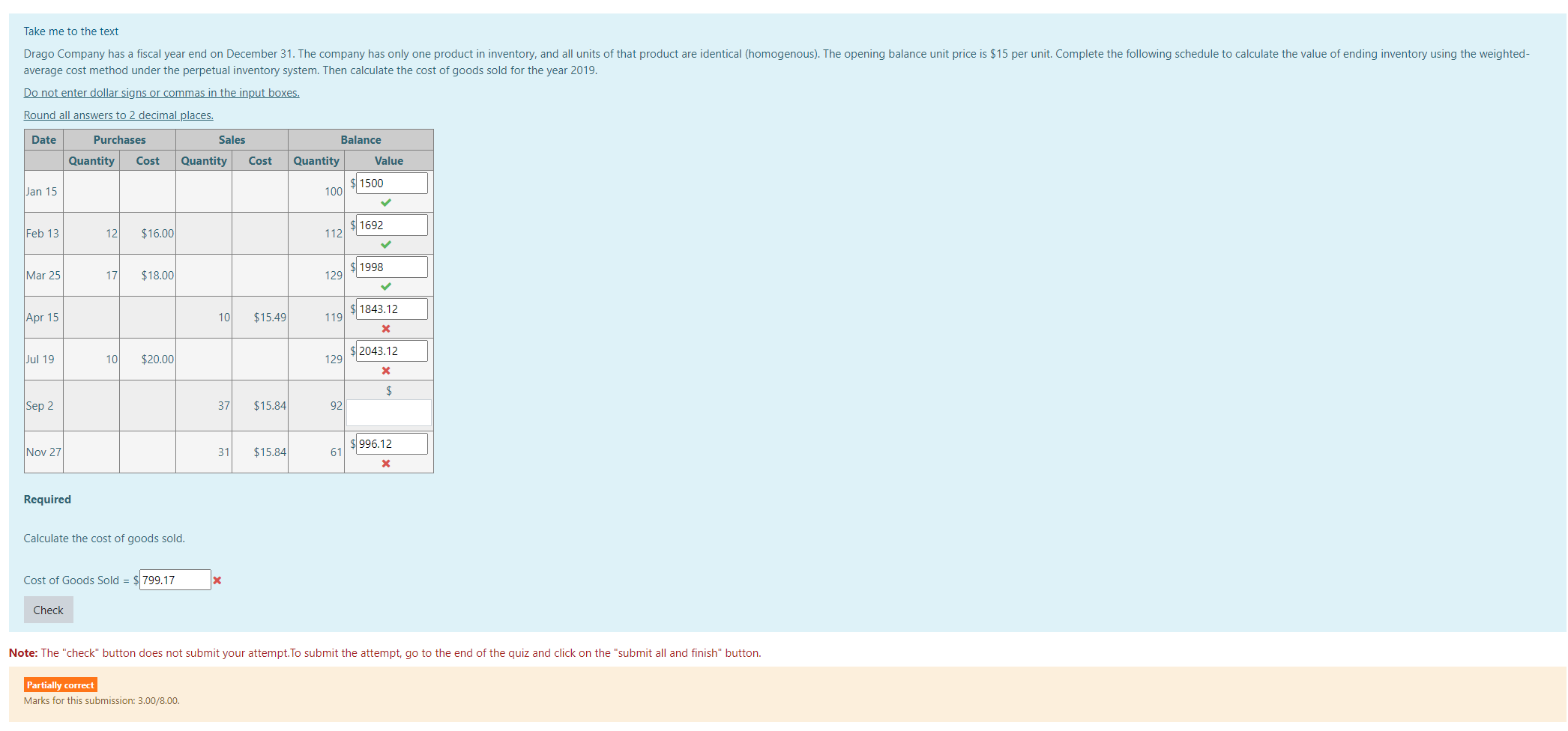 Take me to the text Drago Company has a fiscal