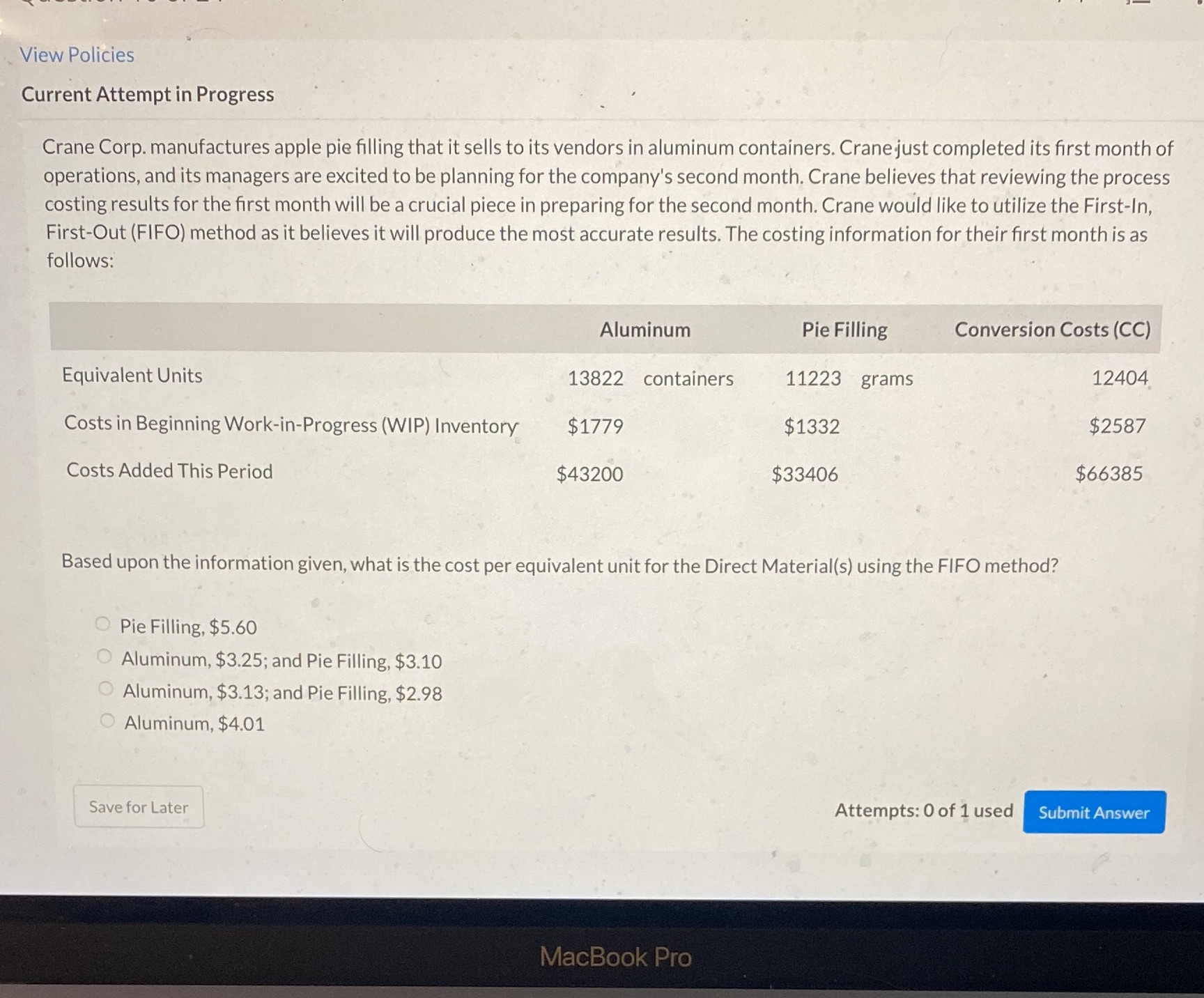 View Policies Current Attempt in Progress Crane