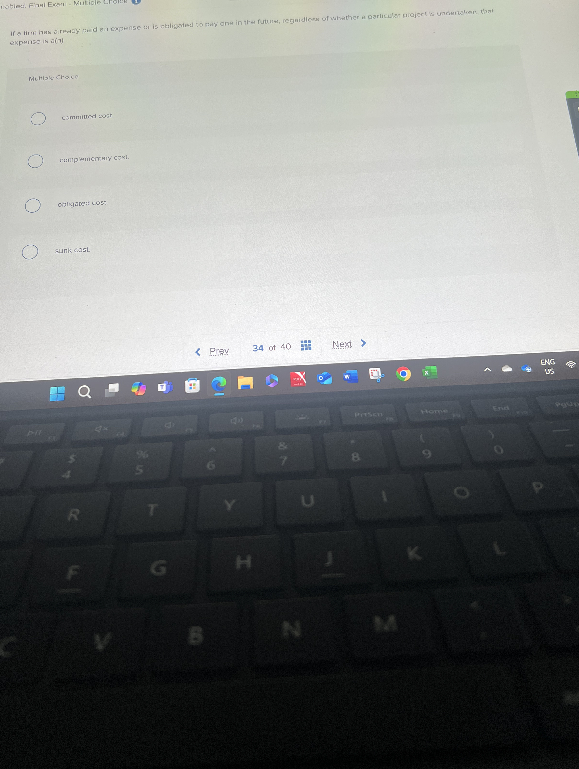 If a firm has already paid an expense or is