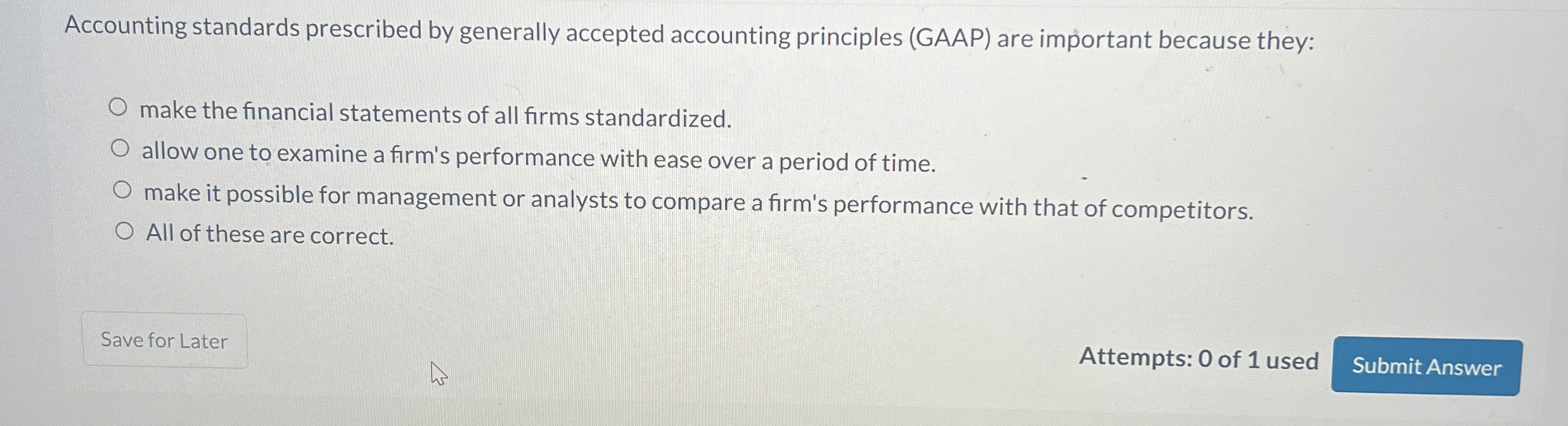 Accounting standards prescribed by generally