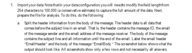 1. Importyour data Note thatin your