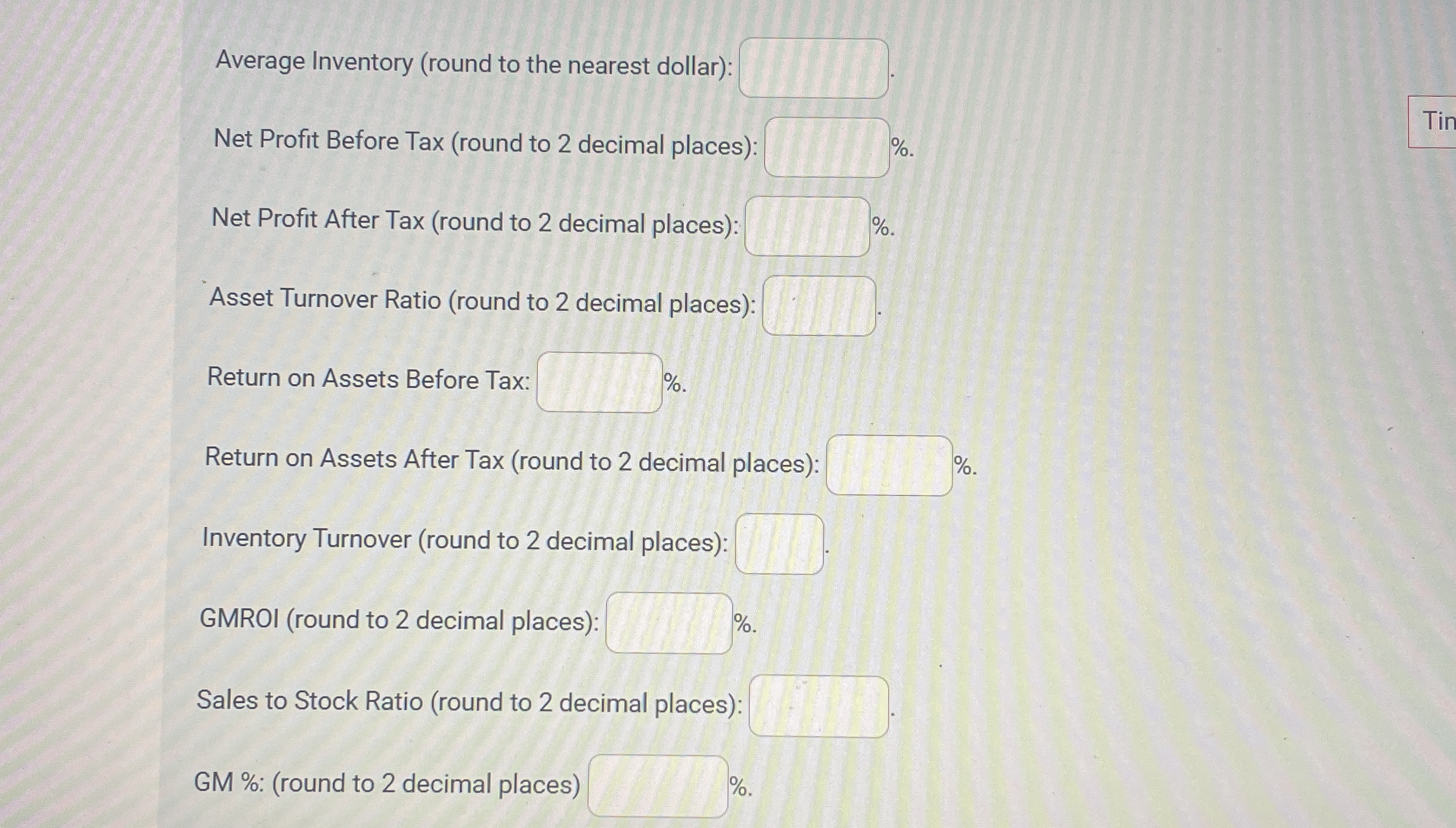 \ table [ [ Balance Sheet ] , [ Assets ,