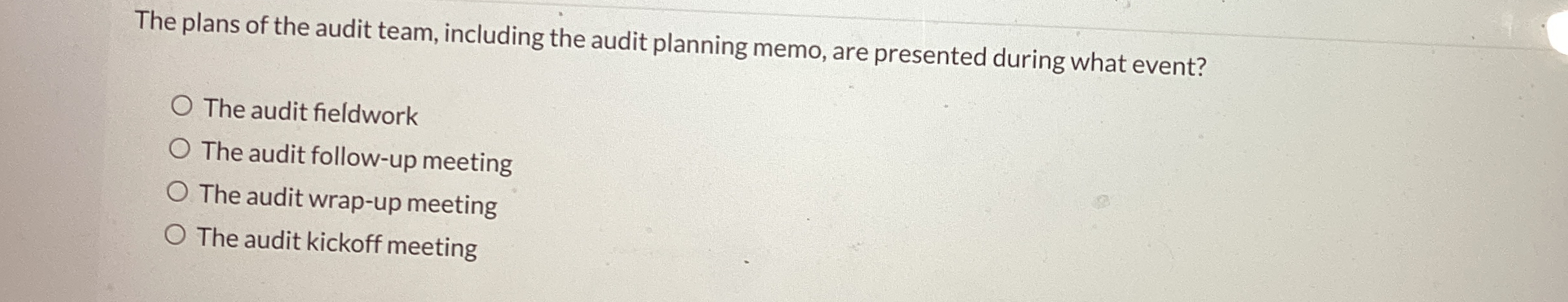 The plans of the audit team, including the audit