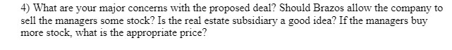 4) What are your major concerns with the proposed