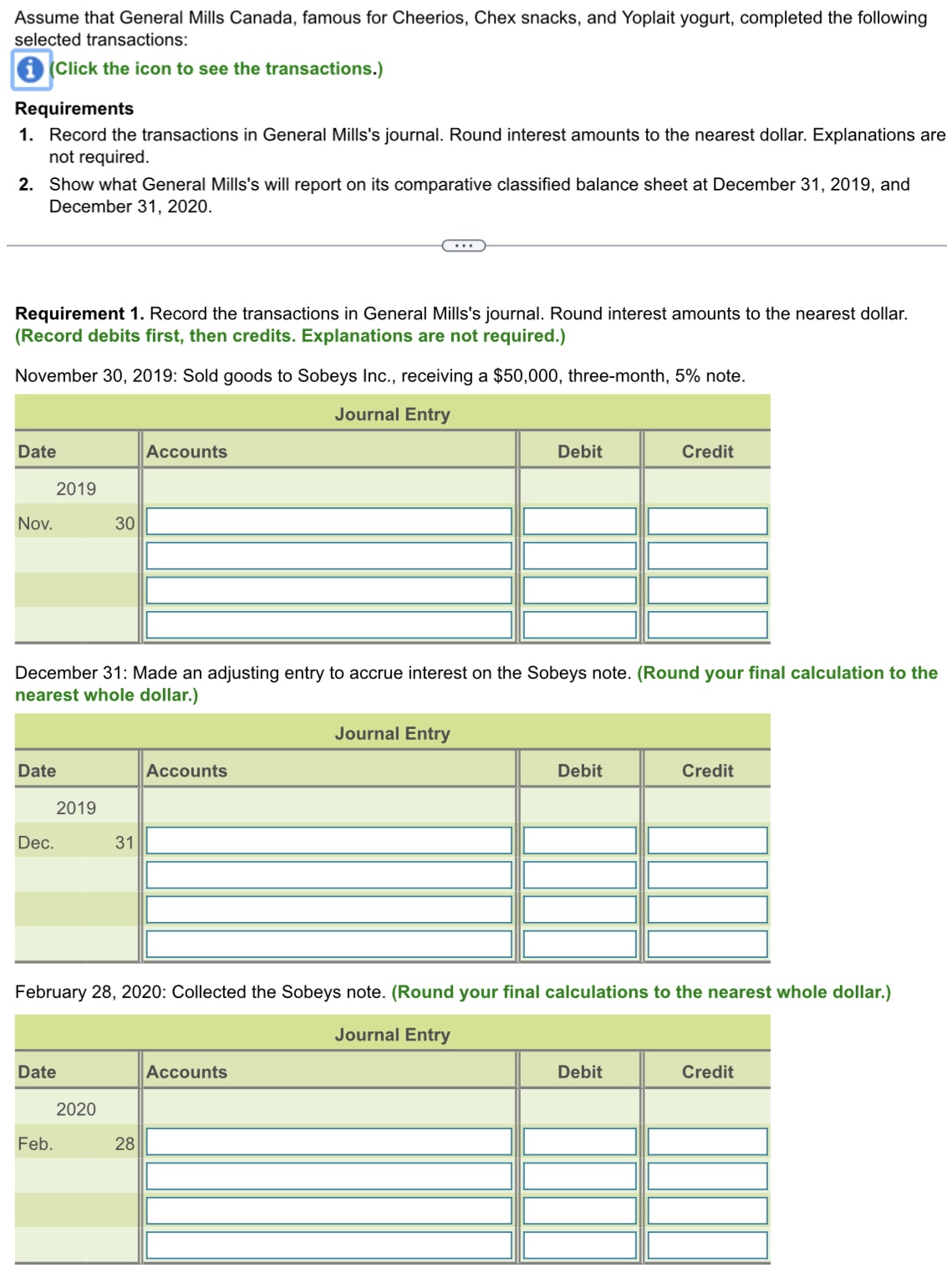 March 1: Received a 90-day, 5%, $6,000 note from
