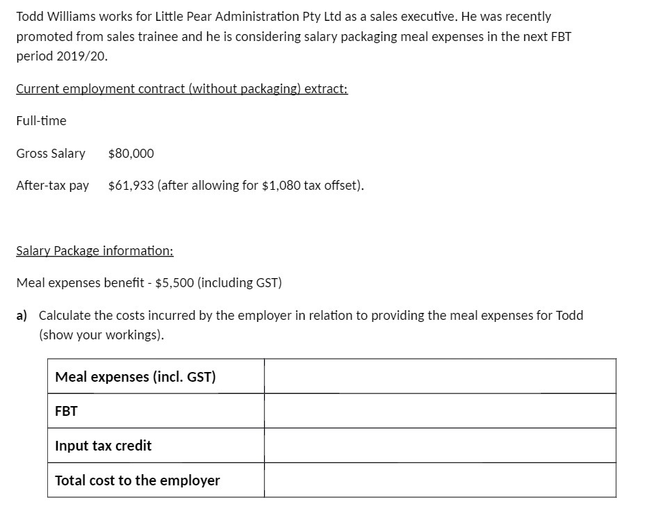 Todd Williams works for Little Pear