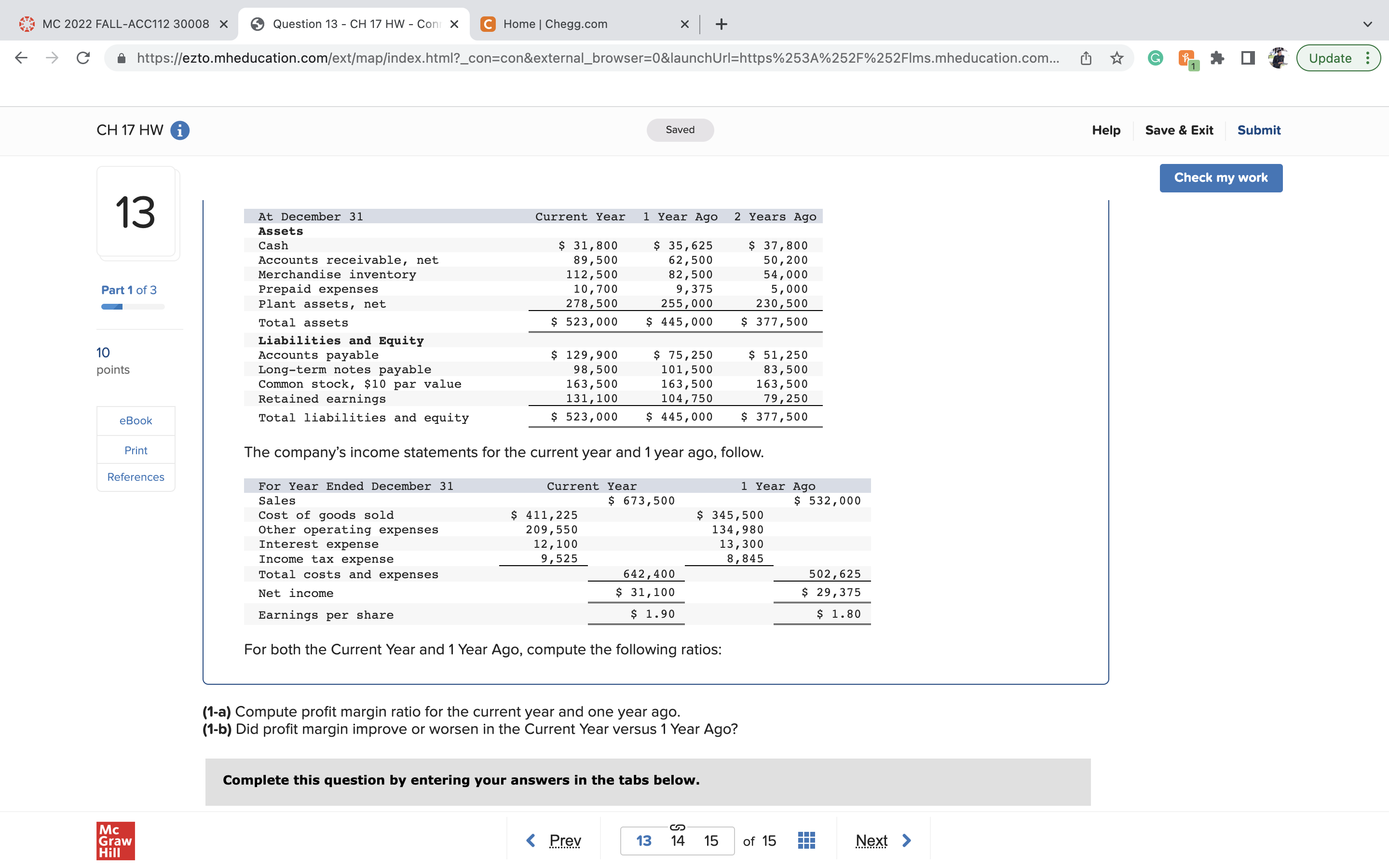 MC 2022 FALL-ACC112 30008 x 6 Question 13 - CH 17