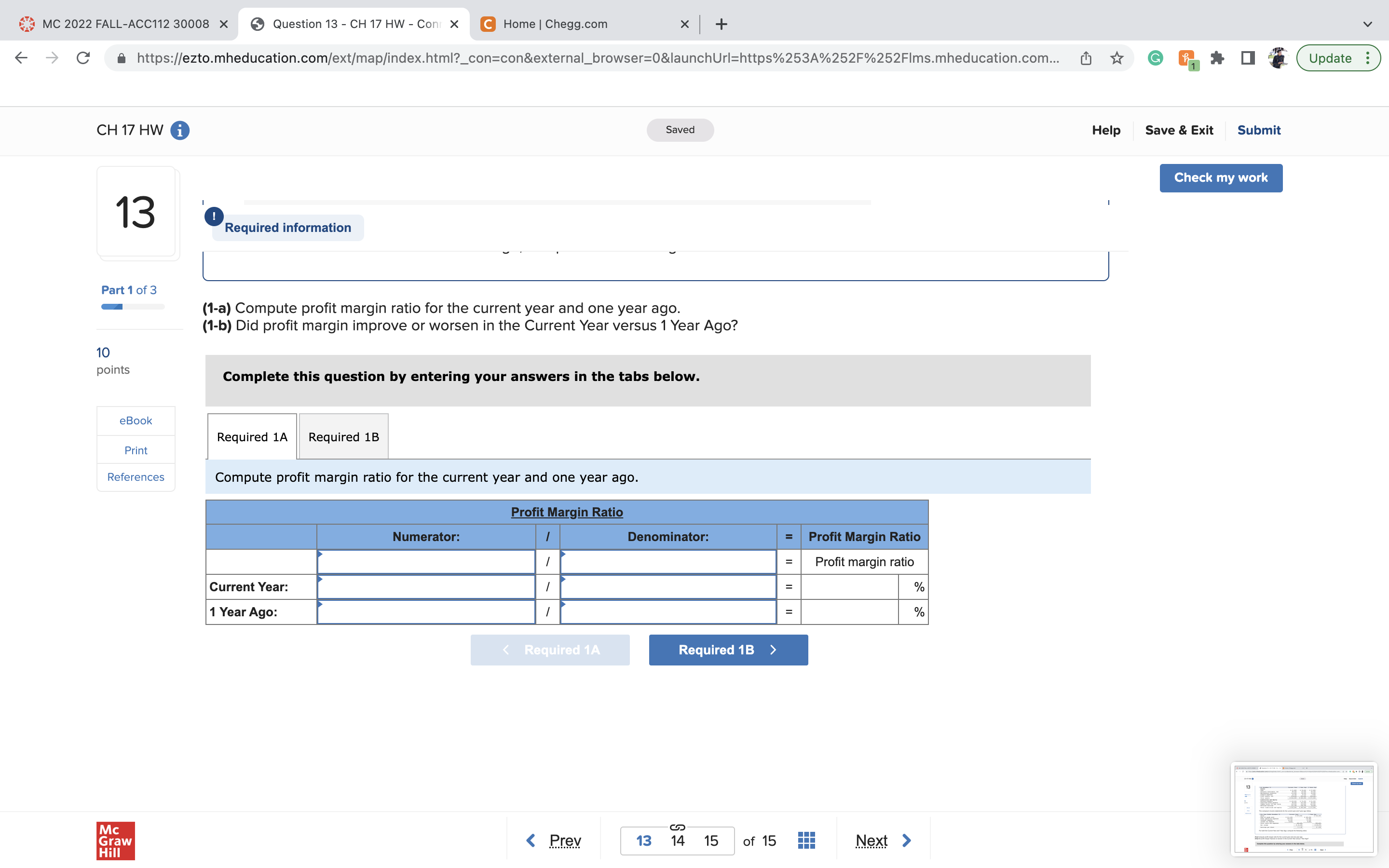 MC 2022 FALL-ACC112 30008 x 6 Question 13 - CH 17
