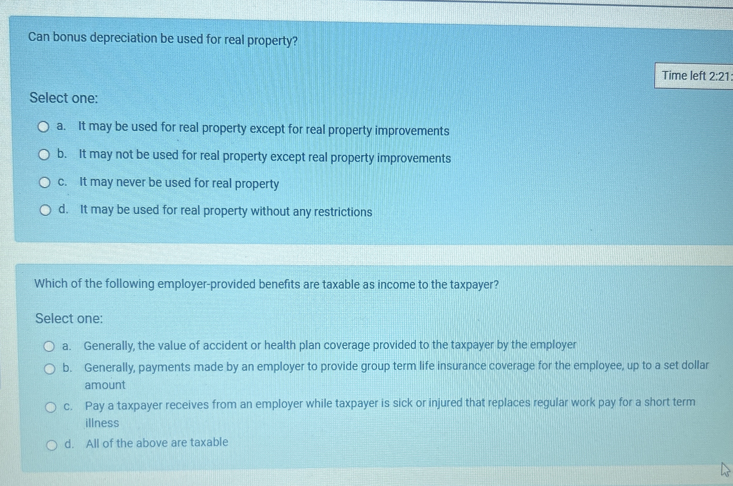 Can bonus depreciation be used for real property?