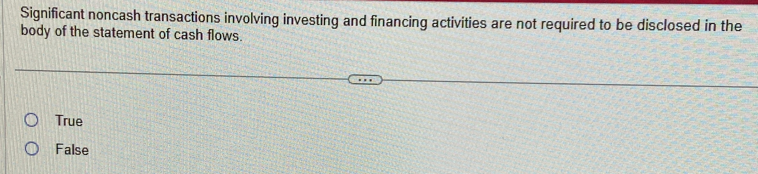 Significant noncash transactions involving