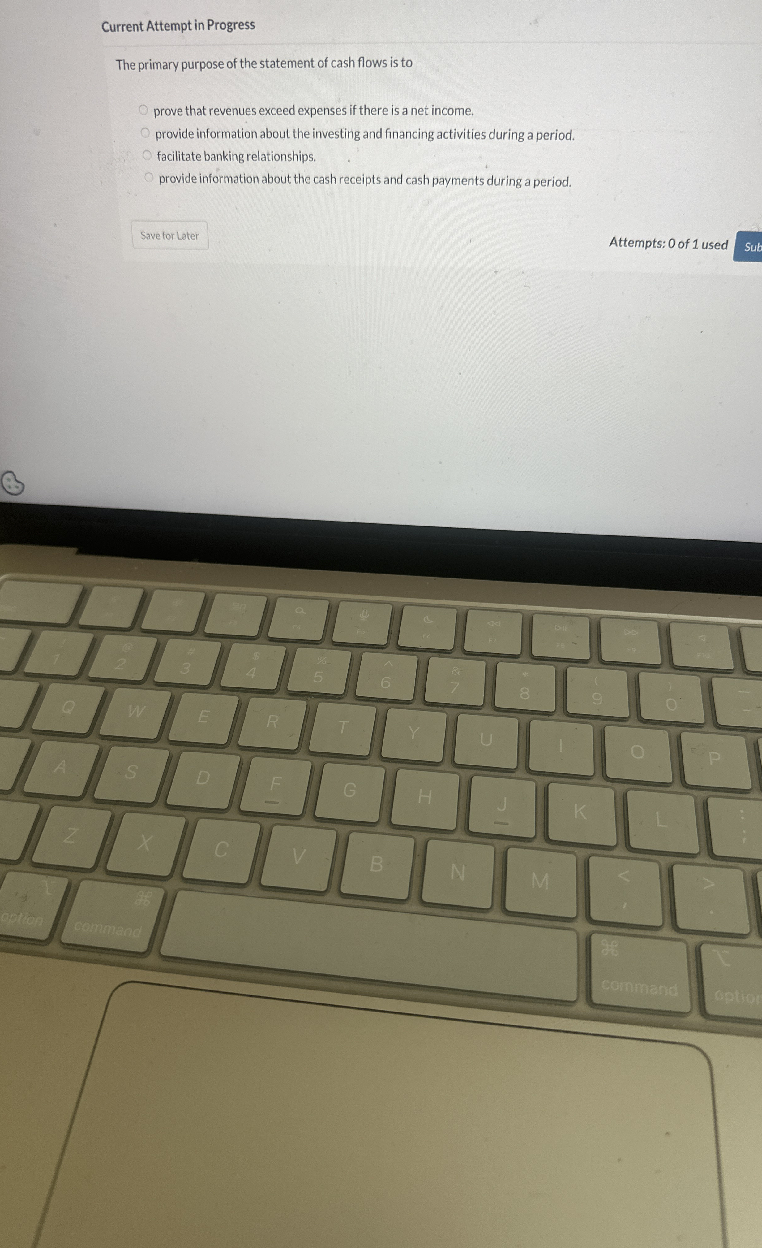 Current Attempt in Progress The primary purpose