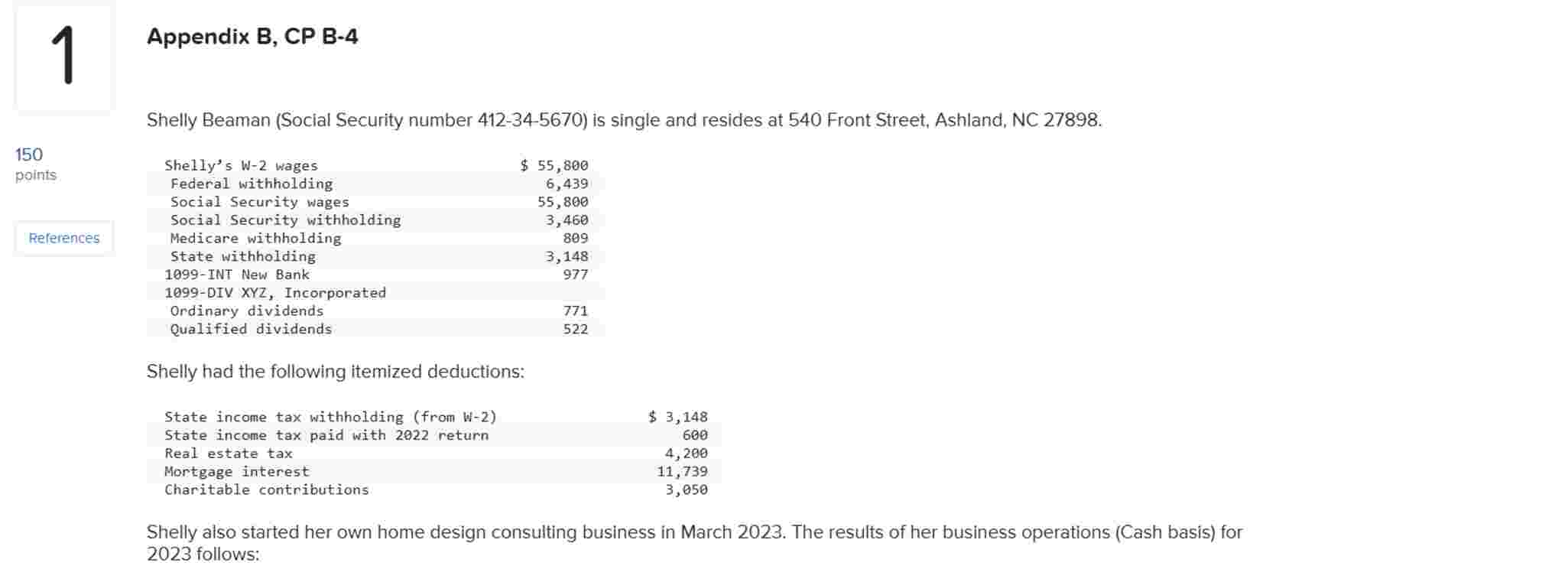1 Appendix B , CP B - 4 Shelly Beaman ( Social
