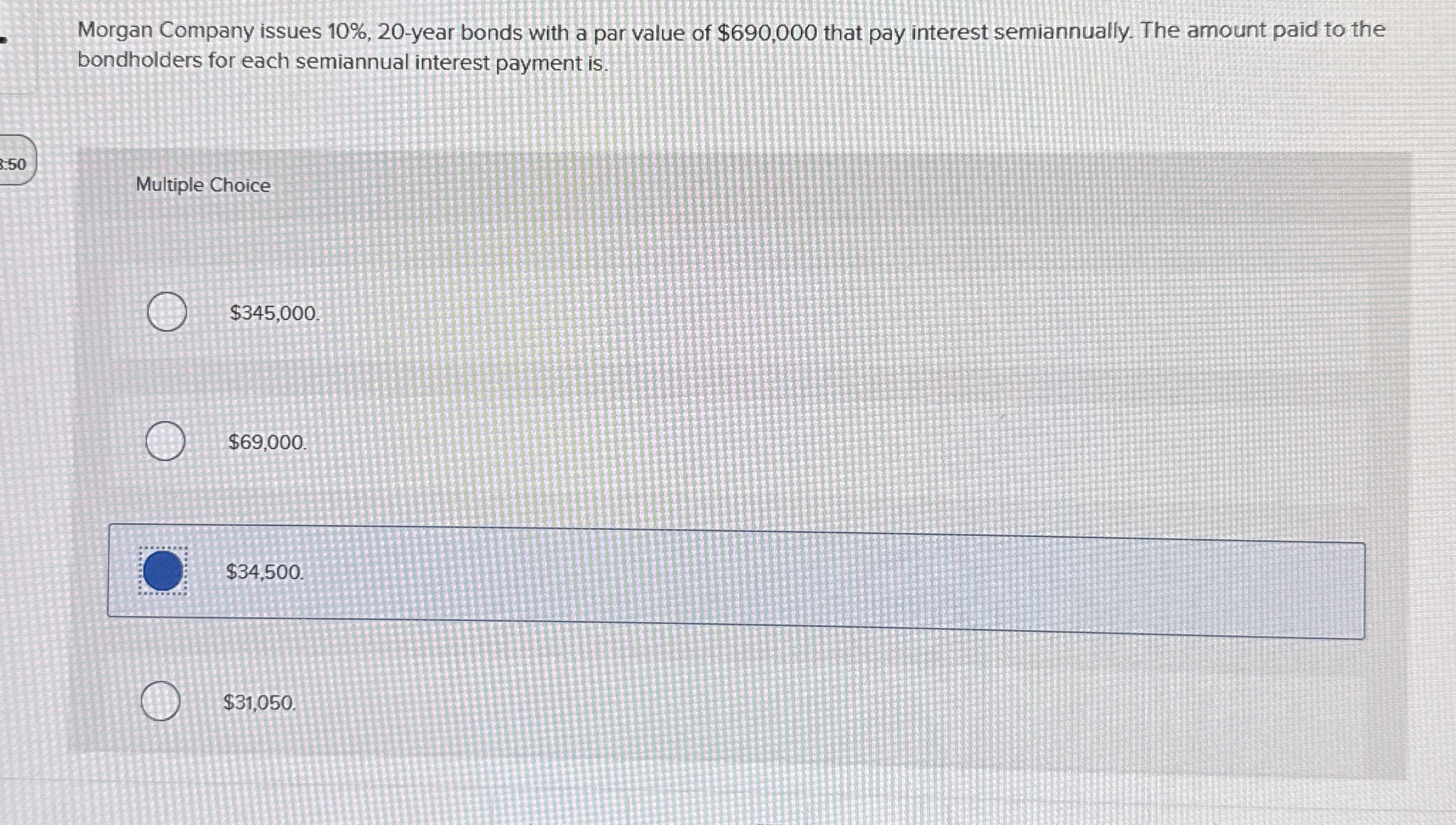 Morgan Company issues 1 0 % , 2 0 - year bonds