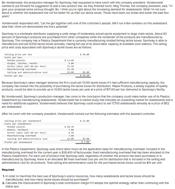 Bo Vonderweldt, the production manager for