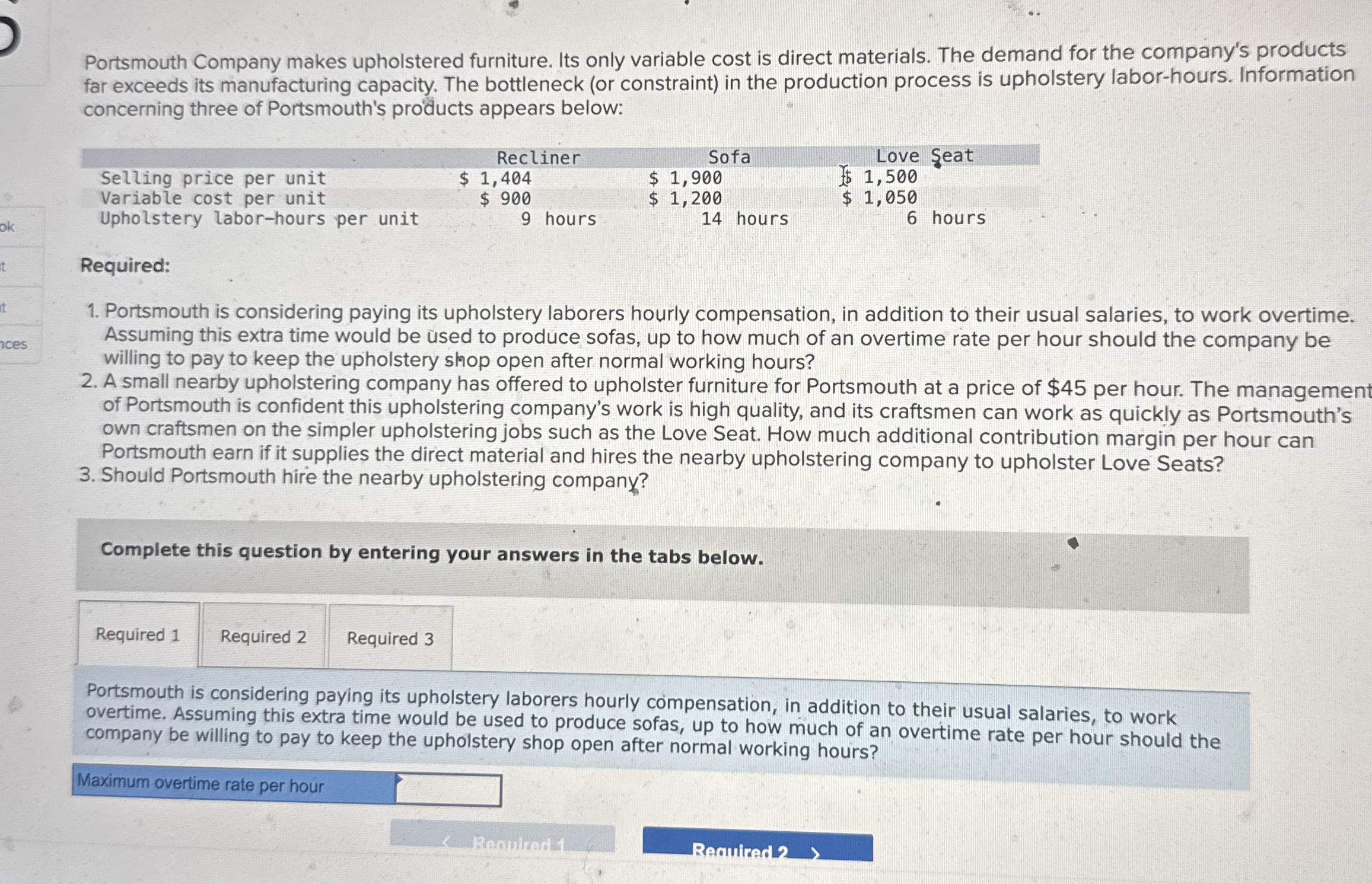 Portsmouth Company makes upholstered furniture.