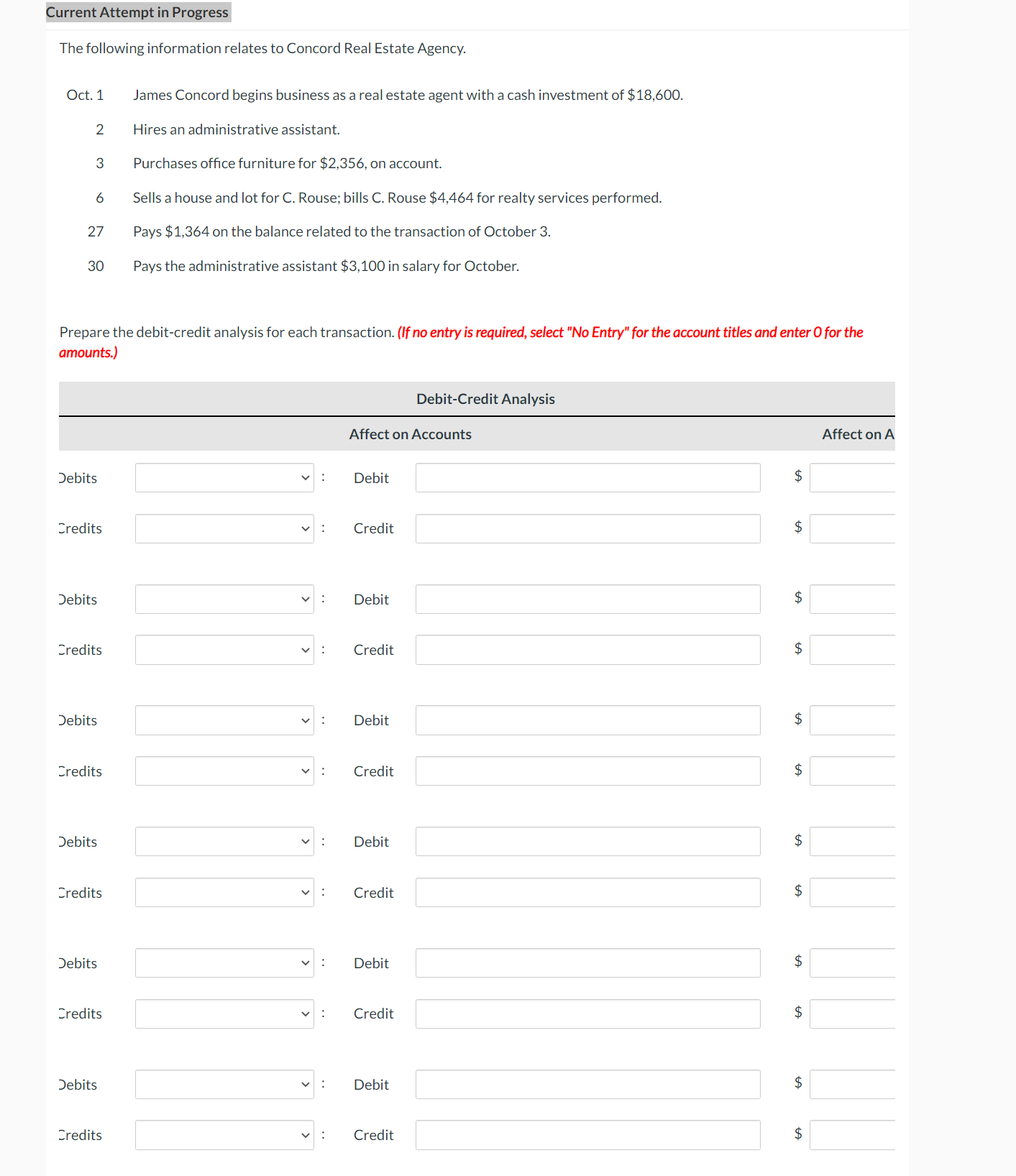 Current Attempt in Progress The following