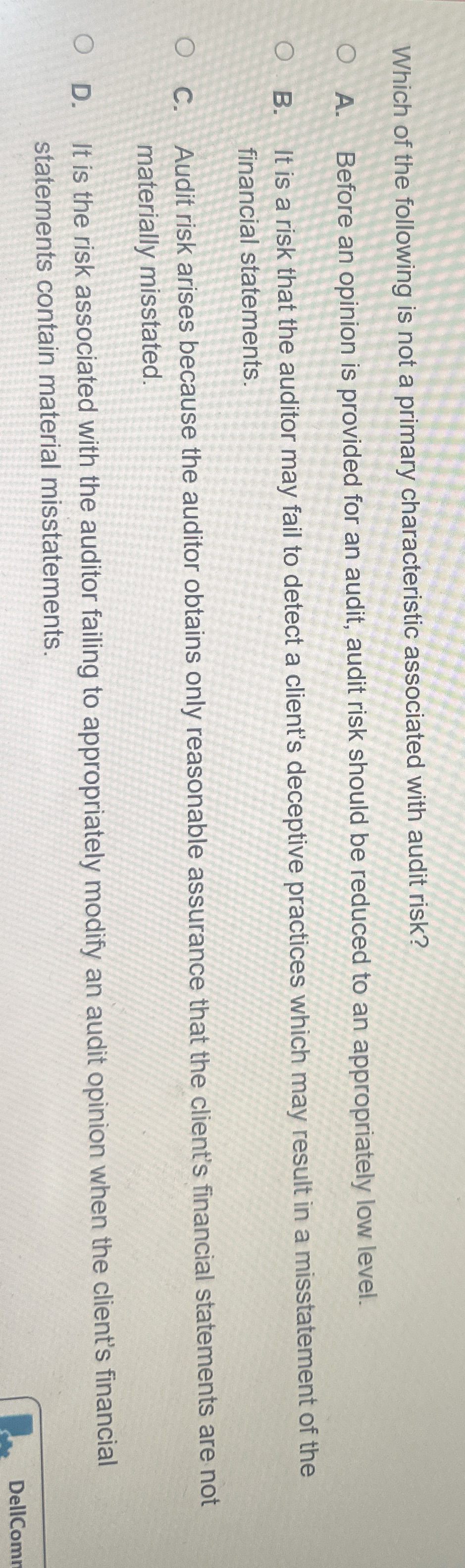 Which of the following is not a primary