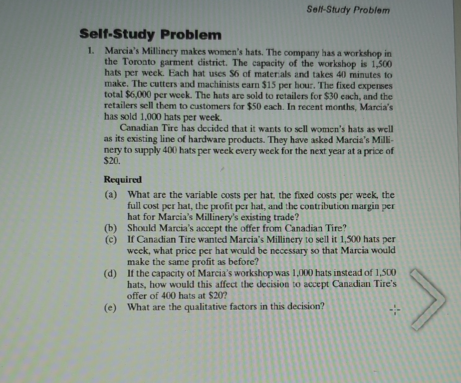Self - Study Problem Self - Study Problem
