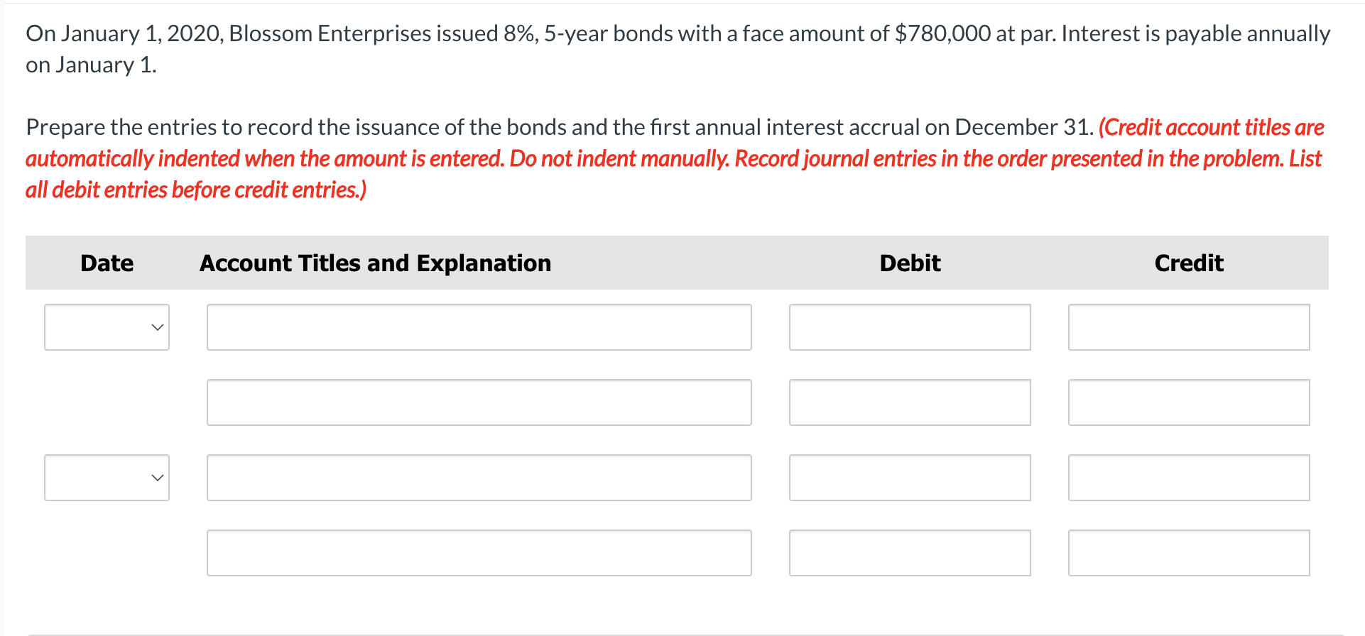 On January 1 , 2 0 2 0 , Blossom Enterprises