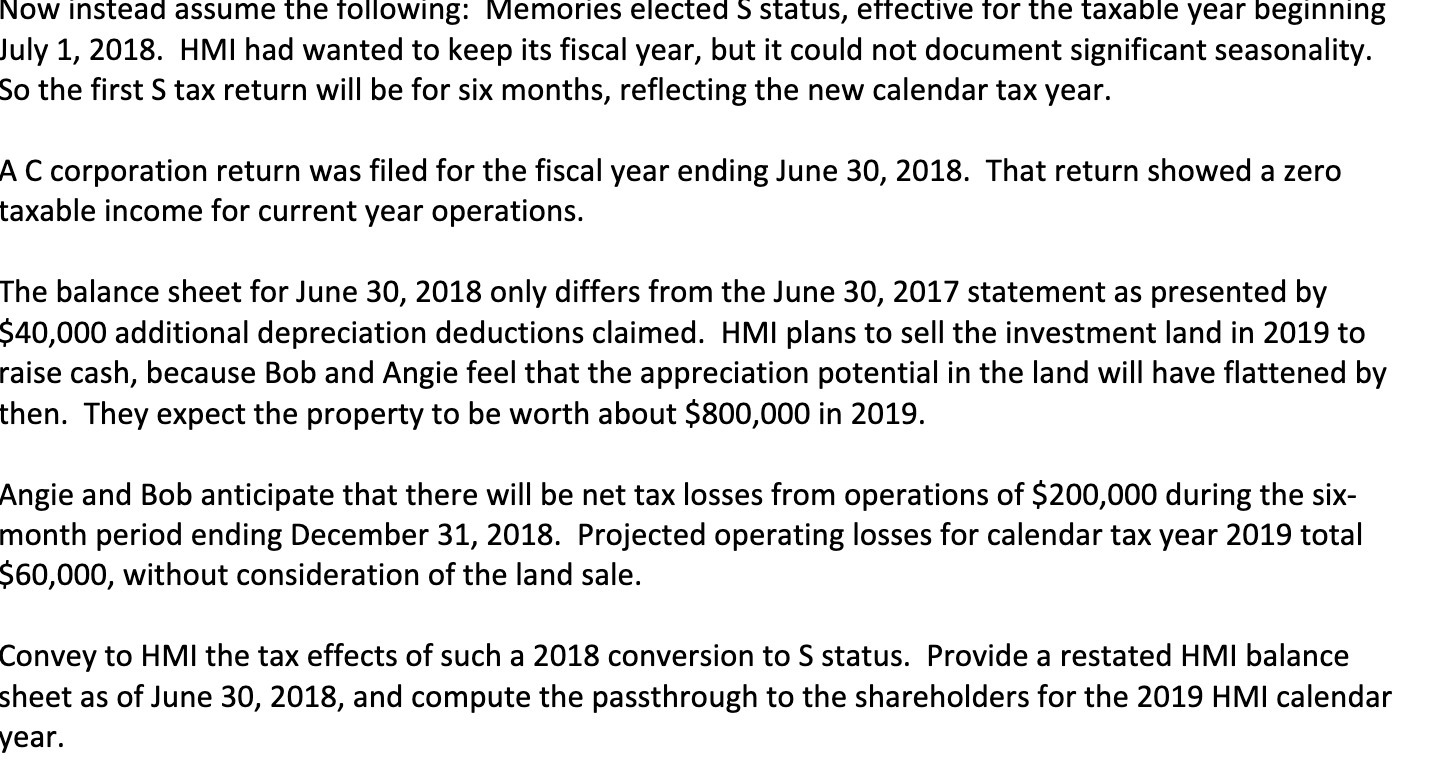 NOW instead assume the following: Memories