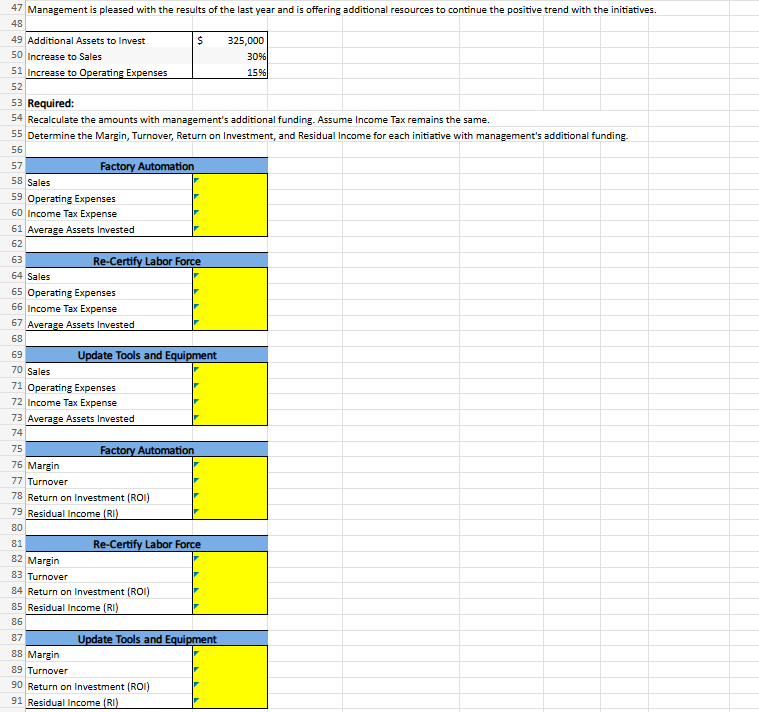 please help by showing formula THANK YOUU!!