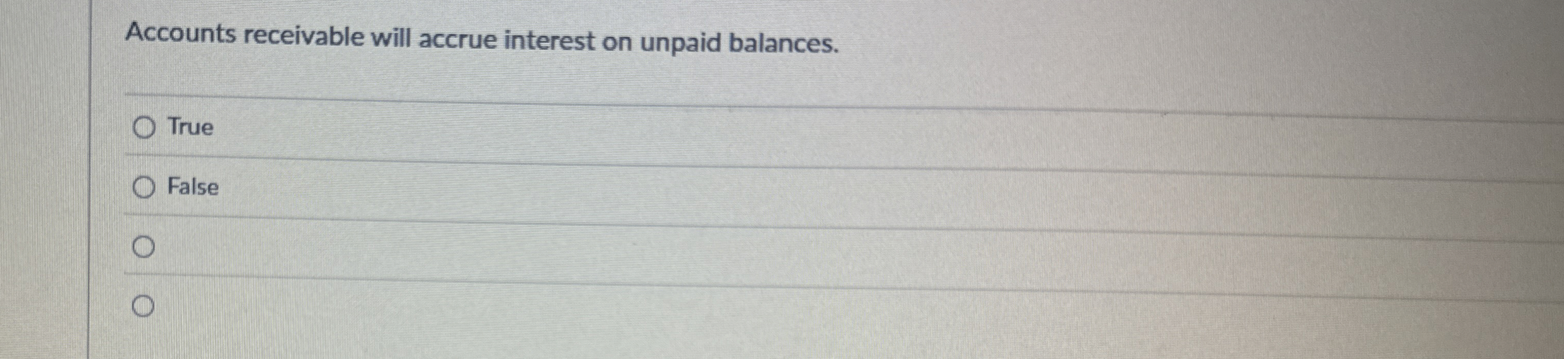 Accounts receivable will accrue interest on