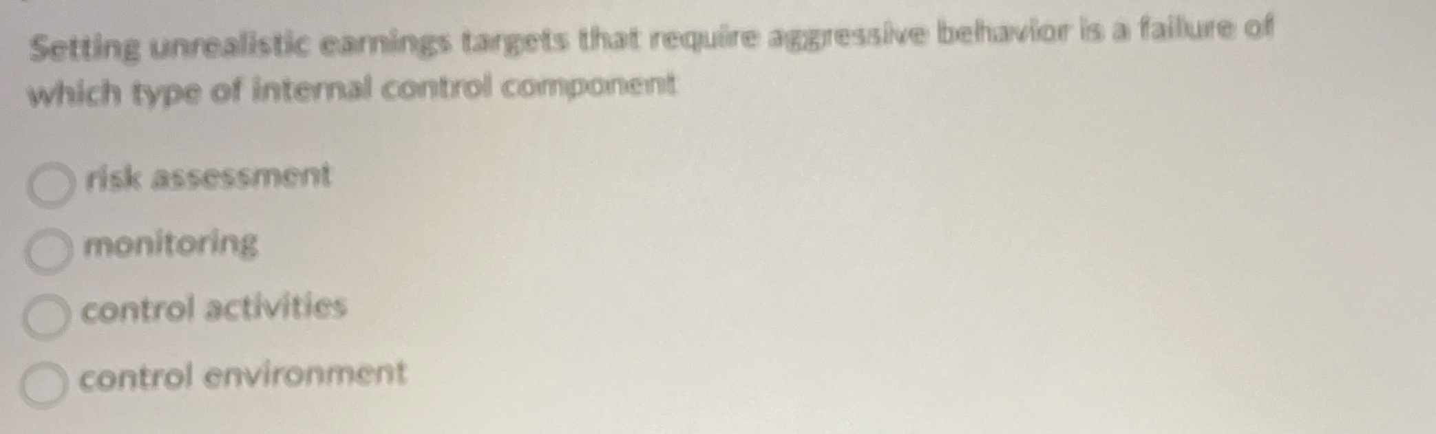 Setting unrealistic eamings targets that require