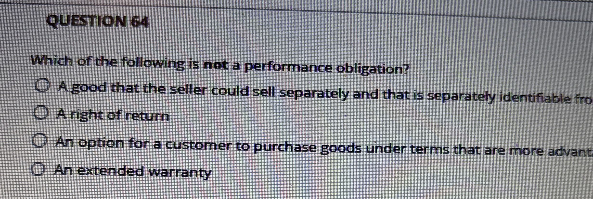 QUESTION 6 4 Which of the following is not a