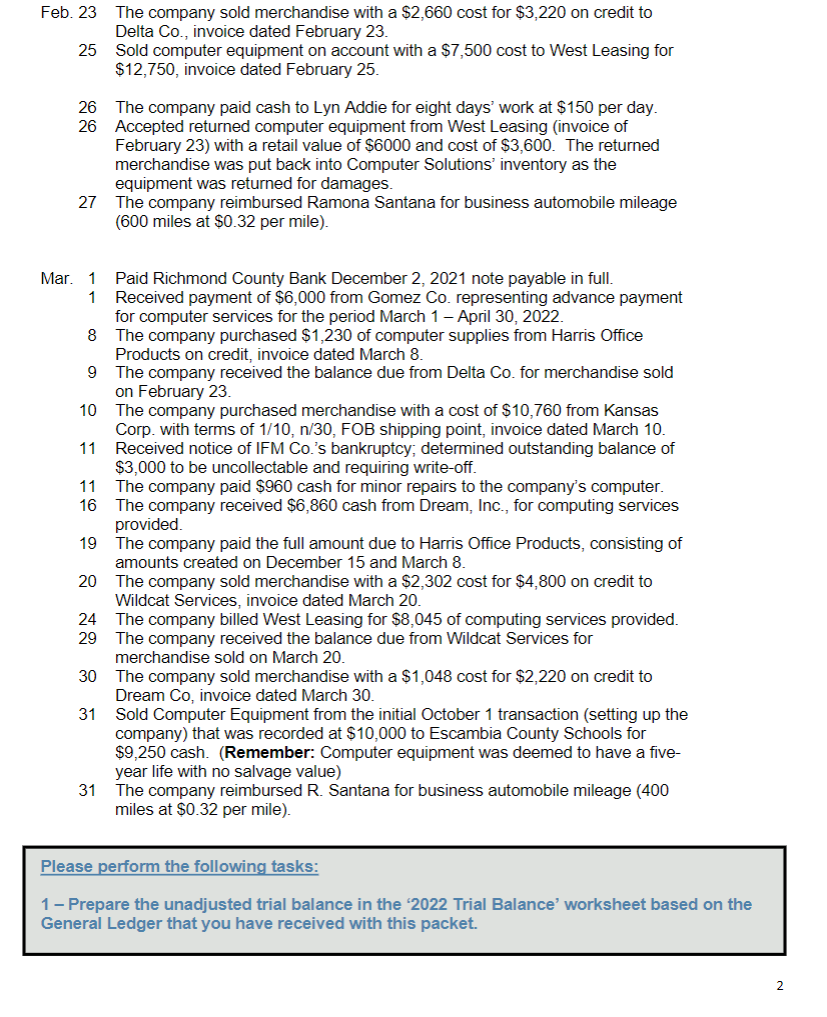 ACCT 305 Practice Set : Fail 2022 Practice Set