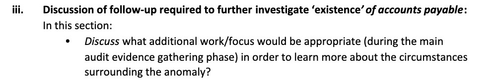 iii. Discussion of follow-up required to further