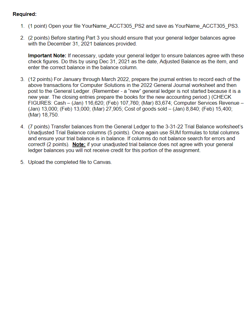 ACCT 305 Practice Set : Fail 2022 Practice Set