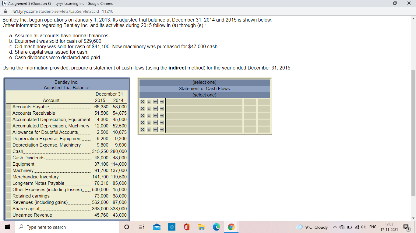 Ly Assignment 5 (Question 3) ~ Lyryx Learning Inc