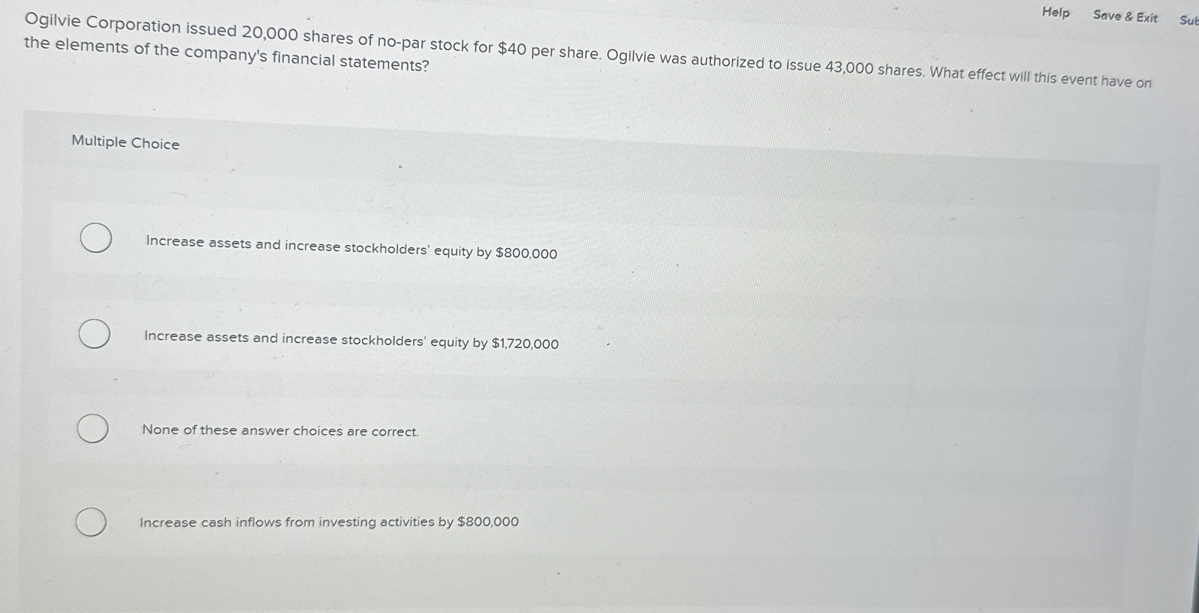 Help Save & Exit Ogilvie Corporation issued 2 0 ,
