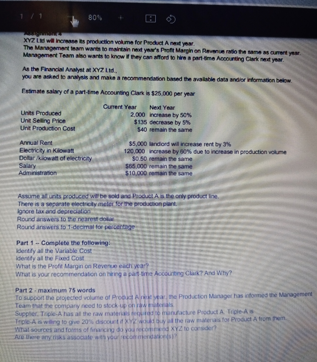 this question has two parts and this is final