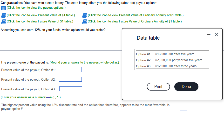 Congratulations! You have won a state lottery.