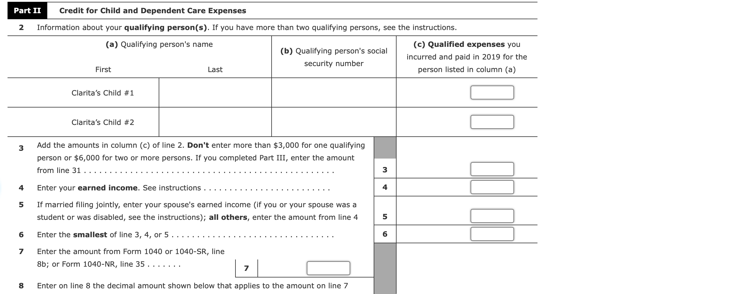 Problem 7-11 Problem 7-11 Child and Dependent