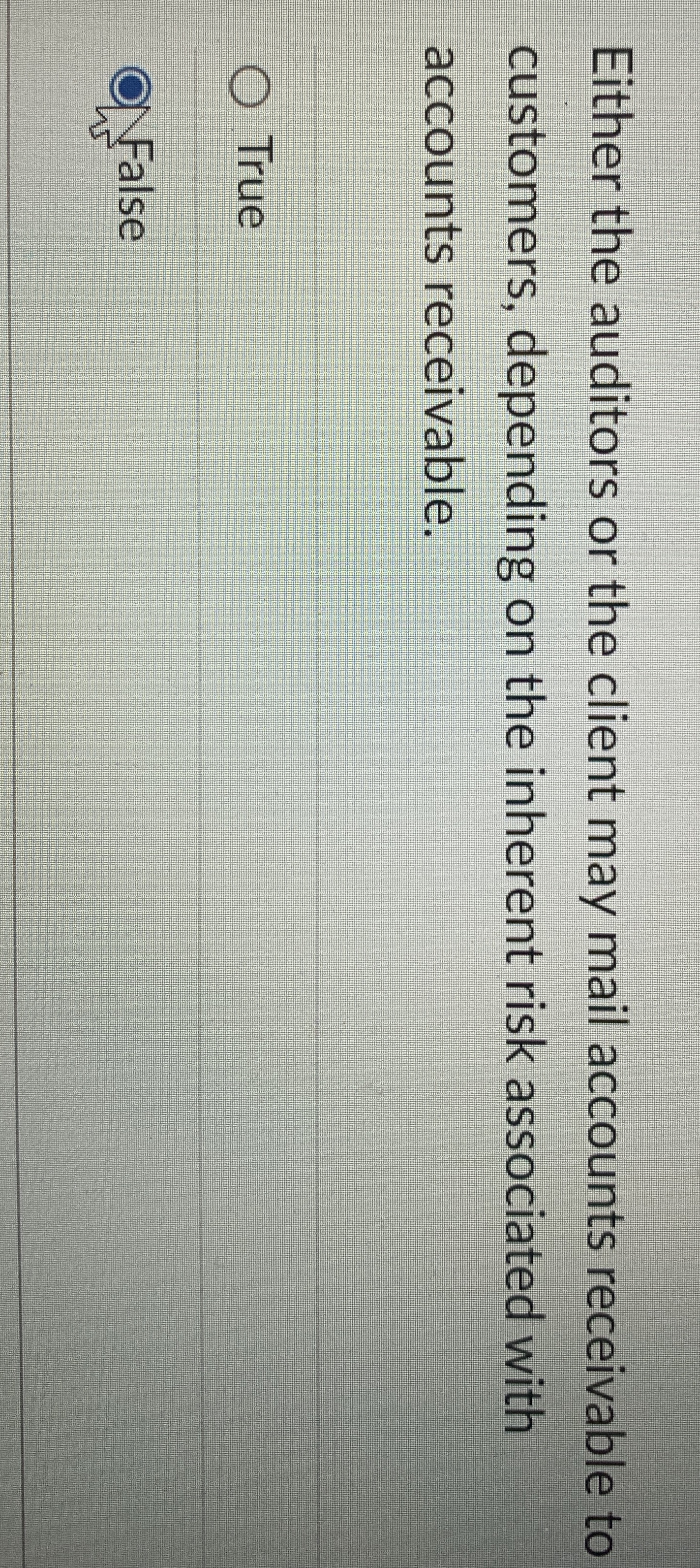 Either the auditors or the client may mail