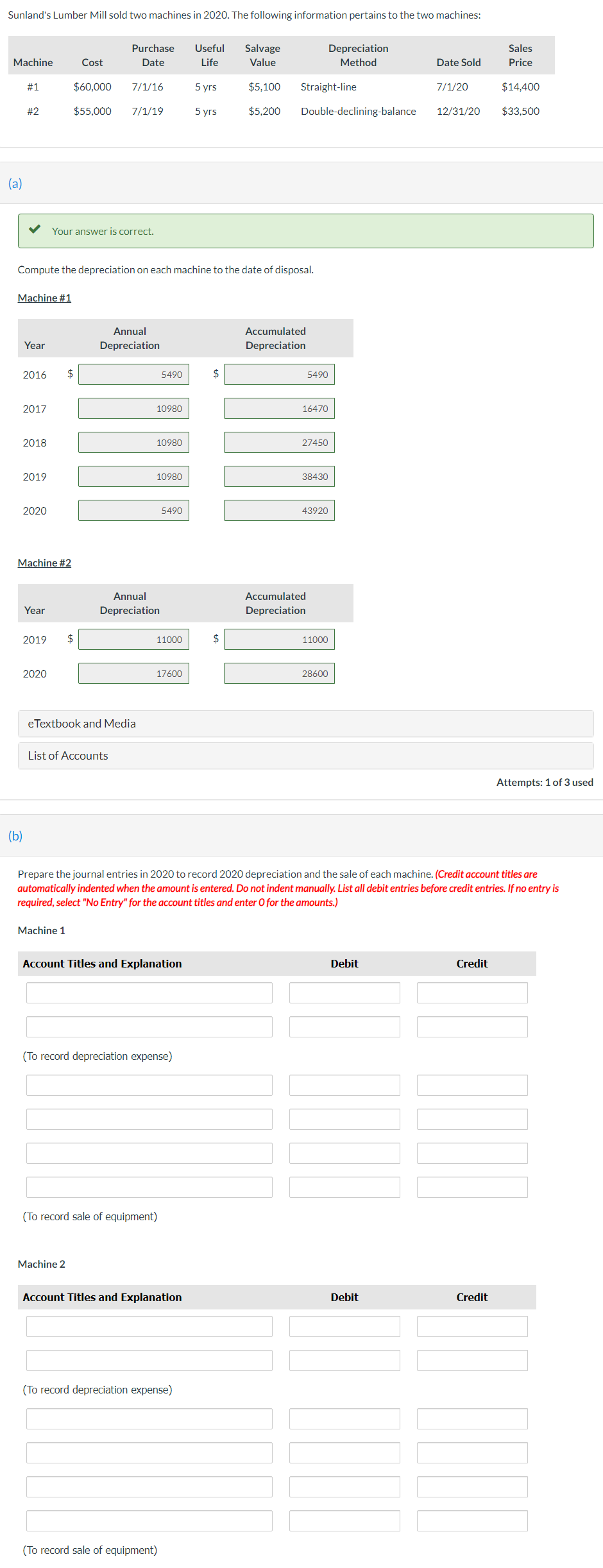 Sunland's Lumber Mill sold two machines in