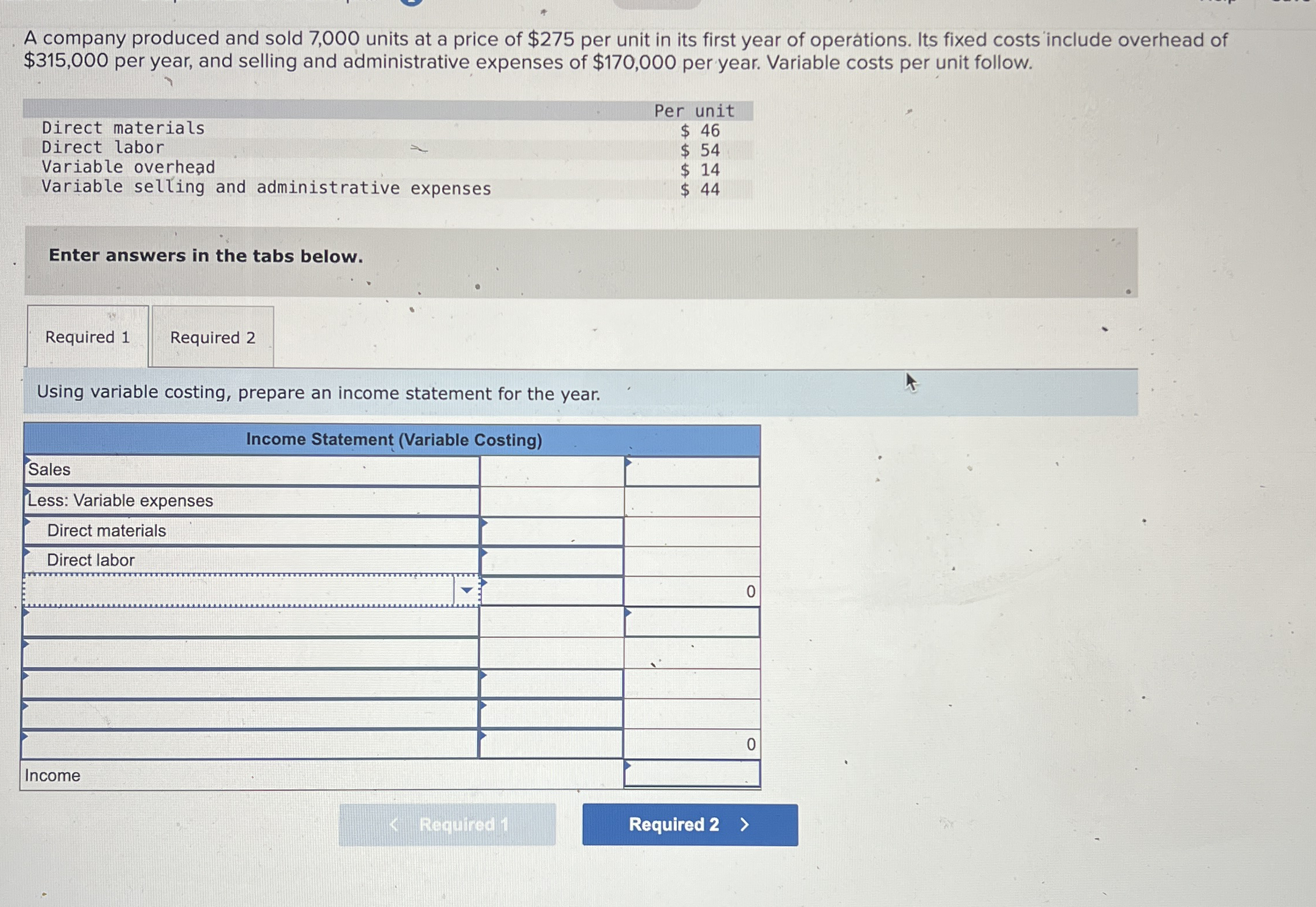 A company produced and sold 7 , 0 0 0 units at a